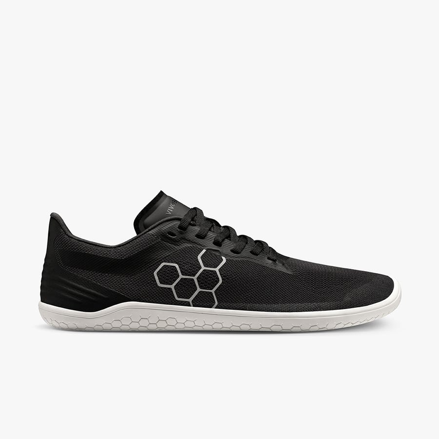 Black Women\'s Vivobarefoot Geo Racer II Training Shoes | Philippines 0174KORI